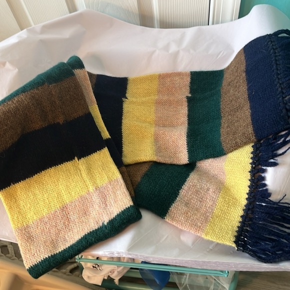 Vintage Rooster of Scotland Wool Scarf 100% Shetland Wool Fringed Unisex - Picture 6 of 6